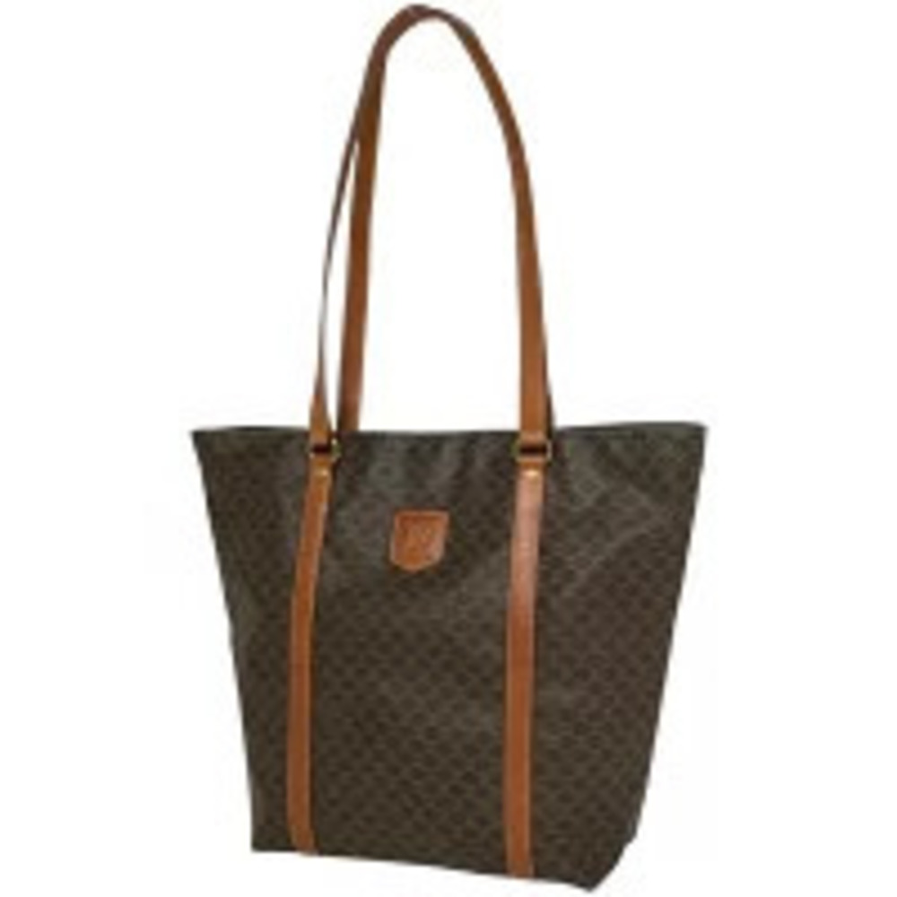 Celine Macadam tote bag handbag canvas brown